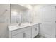 Double vanity bathroom with modern fixtures at 2557 Summersby Dr, Mebane, NC 27302
