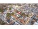 Aerial view of the house and surrounding neighborhood in winter at 507 Price Ave, Durham, NC 27701