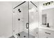 Modern bathroom with white subway tiles and glass shower at 507 Price Ave, Durham, NC 27701