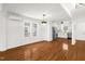 Open dining room and kitchen with hardwood floors at 507 Price Ave, Durham, NC 27701