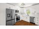 Modern kitchen with stainless steel appliances and white cabinets at 507 Price Ave, Durham, NC 27701