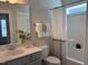This bathroom is equipped with modern fixtures, a shower, and a bathtub at 54 Cottage Way Way, Pittsboro, NC 27312