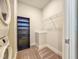 This closet has plenty of storage space, including wire racks and a bookshelf at 54 Cottage Way Way, Pittsboro, NC 27312