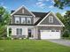 Charming two-story home with stone accents, a covered porch, and a well-manicured lawn at 71 Priming Way, Angier, NC 27501