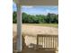 Covered porch with views of future back yard and wooded property line at 71 Priming Way, Angier, NC 27501