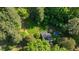 Aerial shot showcases a serene property with a lush yard and an inviting pool at 801 Williamsboro St, Oxford, NC 27565