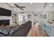 Living room with fireplace and sectional sofa at 108 Somerset Ct, Mebane, NC 27302