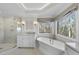 Luxurious bathroom with a soaking tub and walk-in shower at 115 Birklands Dr, Cary, NC 27518