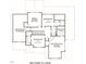 Detailed second-floor plan showcasing bedrooms, a recreation room, and unfinished storage at 1236 Perry Bluff Dr, Wake Forest, NC 27587