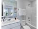 Bathroom with white vanity, toilet and bathtub at 1267 Willow Tree Way, Graham, NC 27253
