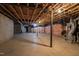 Unfinished basement offering abundant storage potential at 1313 Enderbury Dr, Raleigh, NC 27614
