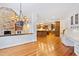 Formal dining room with hardwood floors and kitchen access at 1313 Enderbury Dr, Raleigh, NC 27614