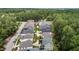 Aerial view of a charming community with tree-lined streets at 172 Cotten Dr, Morrisville, NC 27560