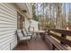 Inviting back porch area with seating, perfect for outdoor relaxation and entertaining guests at 1909 Pearces Rd, Zebulon, NC 27597