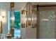Elegant, square chandelier with glass panels at 2011 Angier Ave, Durham, NC 27703