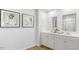 Double vanity bathroom with modern fixtures at 2188 Monk Dr, Haw River, NC 27258