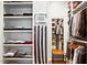 Well-organized walk-in closet with ample shelving and hanging space for clothes at 2721 Sanctuary Woods Ln, Raleigh, NC 27606