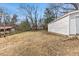 View of backyard and side of garage at 2917 State St, Durham, NC 27704