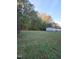 Spacious backyard with mature trees and grassy area at 320 Eastfield Dr, Rocky Mount, NC 27801