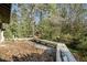 Outdoor back deck surrounded by mature trees, providing a peaceful setting at 3237 Birnamwood Rd, Raleigh, NC 27607