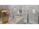 Bathroom with shower, vanity, and modern fixtures at 3605 Sorda Ct, Raleigh, NC 27610