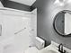 Clean bathroom with shower, toilet and vanity at 408 Froyle Ct, Rolesville, NC 27571