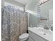 Clean bathroom with a shower/tub combo and a vanity at 46 Trusting Ln, Middlesex, NC 27557