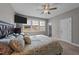 Spacious Primary bedroom with large windows and ensuite bathroom access at 46 Trusting Ln, Middlesex, NC 27557