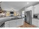 Open concept kitchen with an island and stainless steel appliances at 46 Trusting Ln, Middlesex, NC 27557