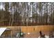 Large backyard with wooden fence and mature trees at 496 Omaha Dr, Broadway, NC 27505