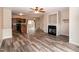 Open concept living room and kitchen with hardwood floors and island at 496 Omaha Dr, Broadway, NC 27505