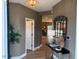 Elegant entryway with hardwood floors and decor at 5112 N River Sand Trl, Raleigh, NC 27604