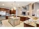 Gourmet kitchen featuring granite countertops and stainless steel appliances at 11201 Jonas Ridge Ln, Raleigh, NC 27613