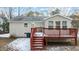 Home exterior with deck and backyard view at 402 Sparella St, Durham, NC 27703