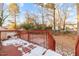 Wooden deck with backyard and tree views at 402 Sparella St, Durham, NC 27703