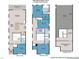 3 bed, 2.5 bath floor plan with garage and screened porch at 508 Lakeland St # A, Durham, NC 27701