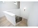 Modern staircase leading to upper level at 508 Lakeland St # A, Durham, NC 27701