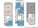 3-bedroom, 2.5-bathroom house floor plan, including garage and screened porch at 508 Lakeland St # B, Durham, NC 27701