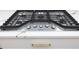 Stainless steel KitchenAid gas cooktop with five burners at 508 Lakeland St # B, Durham, NC 27701