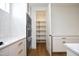 Walk-in pantry with shelving and white cabinetry at 508 Lakeland St # B, Durham, NC 27701