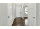 Inviting entryway with hardwood floors and a bright front door welcomes you home at 528 Ballast Pt, Clayton, NC 27520