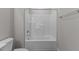 Simple bathroom with a tub shower combo at 607 Marshskip Way, Rolesville, NC 27571