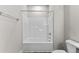 Small bathroom with shower/tub combo and toilet at 609 Marshskip Way, Rolesville, NC 27571