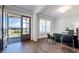 Bright home office with hardwood floors and backyard view at 1 Kelsey Ct, Hillsborough, NC 27278