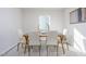 Dining room with wood table and six chairs, hardwood floors at 111 Reagan Crest Dr, Clayton, NC 27520
