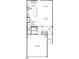First floor plan showcasing living, dining, kitchen, garage, and powder room at 122 Malbec Dr, Chapel Hill, NC 27516