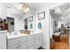 Modern bathroom with double vanity and ample storage at 300 Ashwick Dr, Efland, NC 27243