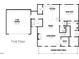Layout of the first floor, including a kitchen, dining room, living room, office, and two-car garage at 404 Brodie Rose Landing Way, Smithfield, NC 27577