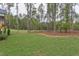 Landscaped backyard with lush green grass and mature trees at 63 Rice Rd # 01, Zebulon, NC 27597