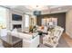 Spacious living room with coffered ceilings and fireplace at 63 Rice Rd # 01, Zebulon, NC 27597